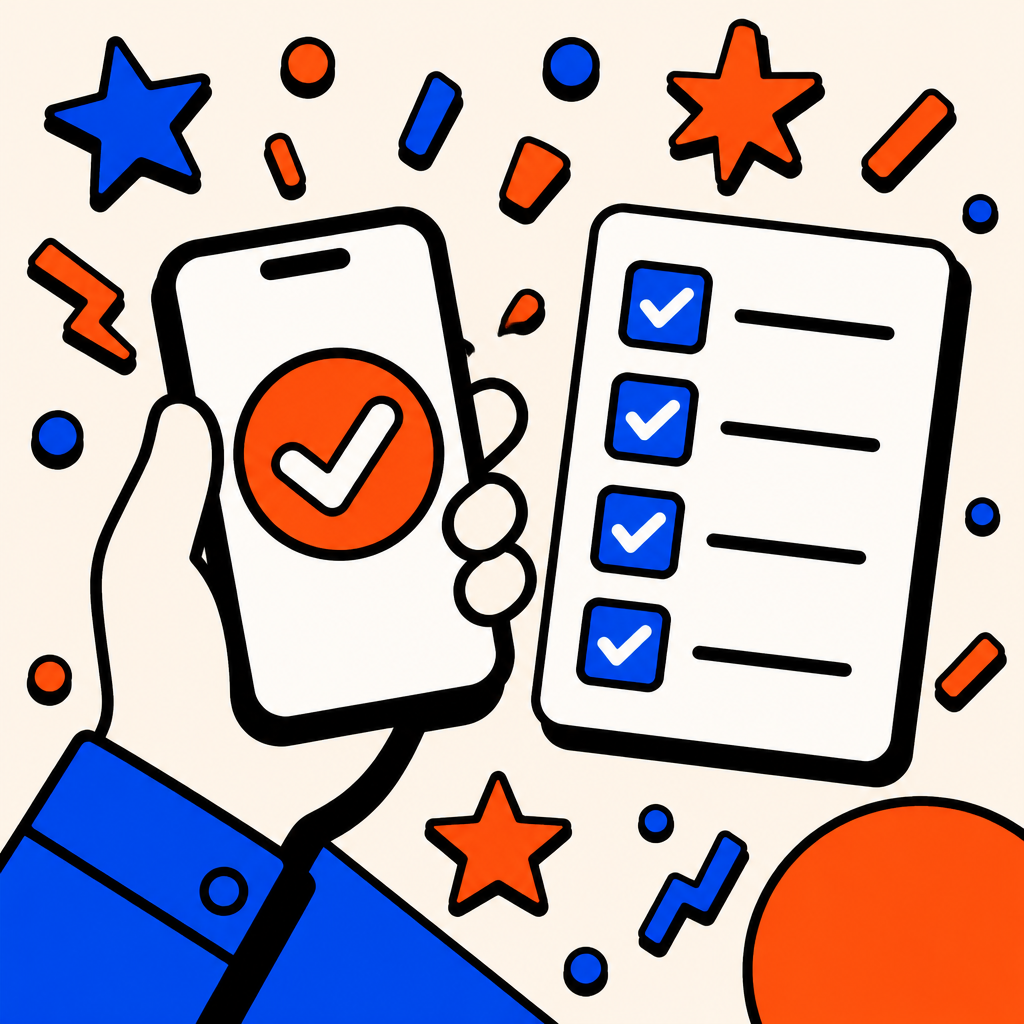 A finished checklist in Echonote